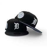 Black Detroit Tigers Icy Blue Bottom 1942 All Star Game Side Patch New Era 59Fifty Fitted