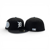 Black Detroit Tigers Icy Blue Bottom 1942 All Star Game Side Patch New Era 59Fifty Fitted