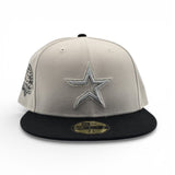 Stone Houston Astros Black Visor Gray Bottom 45th Anniversary Side Patch New Era 59Fifty Fitted