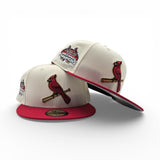 Off White St. Louis Cardinals Red Visor Gray Bottom 2006 World Series Champions Side Patch New Era 59Fifty Fitted