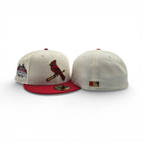 Off White St. Louis Cardinals Red Visor Gray Bottom 2006 World Series Champions Side Patch New Era 59Fifty Fitted
