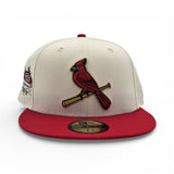 Off White St. Louis Cardinals Red Visor Gray Bottom 2006 World Series Champions Side Patch New Era 59Fifty Fitted