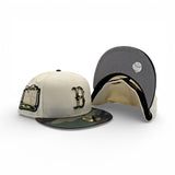 Off White Boston Red Sox Woodland Camo Visor Gray Bottom 1999 All Star Game Side Patch New Era 59Fifty Fitted