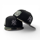 Black New York Yankees Woodland Camo Visor Gray Bottom 2000 Subway Series New Era Fitted