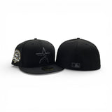 Tonal Metallic Black Houston Astros Gray Bottom 45th Anniversary Side Patch New Era Fitted