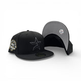 Tonal Metallic Black Houston Astros Gray Bottom 45th Anniversary Side Patch New Era Fitted
