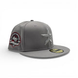 Tonal Metallic Gray Houston Astros Gray Bottom 45th Anniversary Side Patch New Era Fitted