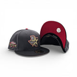 Dark Gray Houston Astros Black Visor Red Bottom 2004 All Star Game Side Patch New Era 59Fifty Fitted