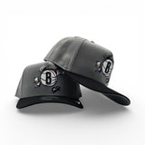Black  Brooklyn Nets Curved Brim Gray Bottom Cartoon Pack New Era 9Fifty A-Frame Snapback