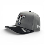 Black  Brooklyn Nets Curved Brim Gray Bottom Cartoon Pack New Era 9Fifty A-Frame Snapback