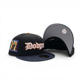 Black Los Angeles Dodgers Denim Visor Gray Bottom Shohei Ohtani 50 Home Runs Side Patch New Era 59Fifty Fitted