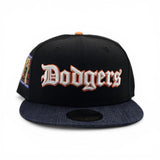 Black Los Angeles Dodgers Denim Visor Gray Bottom Shohei Ohtani 50 Home Runs Side Patch New Era 59Fifty Fitted
