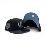 Black Cincinnati Reds Oceanside Blue Icy Blue Bottom 150th Anniversary Side Patch New Era 59Fifty Fitted