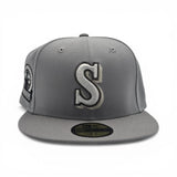 Dolphin Gray Seattle Mariners Gray Visor Green Bottom 30th Anniversary Side Patch New Era 59Fifty Fitted