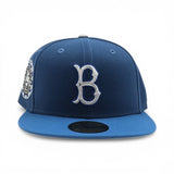 Seashore Blue Brooklyn Dodgers Cardinal Blue Visor Gray Bottom 1942 All Star Game Side Patch New Era 59Fifty Fitted