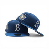Seashore Blue Brooklyn Dodgers Cardinal Blue Visor Gray Bottom 1942 All Star Game Side Patch New Era 59Fifty Fitted