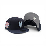 Navy Blue New York Mets Night Shift Navy Visor Gray Bottom 25th Anniversary Side Patch New Era 59Fifty Fitted