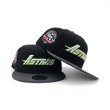Black Houston Astros Dark Gray Visor Gray Bottom 45th Anniversary Side Patch New Era 59Fifty Fitted