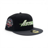 Black Houston Astros Dark Gray Visor Gray Bottom 45th Anniversary Side Patch New Era 59Fifty Fitted