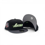 Black Houston Astros Dark Gray Visor Gray Bottom 45th Anniversary Side Patch New Era 59Fifty Fitted