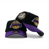 Black Los Angeles Lakers Purple Curved Brim Gray Bottom 17x Champs Side Patch New Era 9Forty Snapback