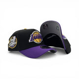 Black Los Angeles Lakers Purple Curved Brim Gray Bottom 17x Champs Side Patch New Era 9Forty Snapback