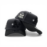 Dark Gray Oakland Athletics Rose Logo Black Curved Brim Gray Bottom 40th Anniversary Side Patch New Era 9Forty Snapback