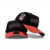 Black San Francisco Giants Curved Orange Brim Gray Bottom 2007 All Star Game Side Patch New Era 9Forty Snapback