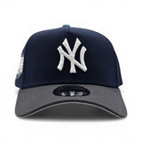 Light Navy Blue New York Yankees Dark Gray Curved Brim Gray Bottom 2009 World Series Side Patch New Era A-Frame 9Fifty Snapback