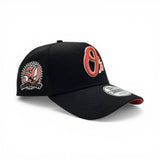 Black Baltimore Orioles Curved Brim Orange Bottom 50th Anniversary Side Patch New Era 9Forty Snapback