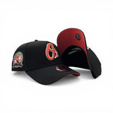 Black Baltimore Orioles Curved Brim Orange Bottom 50th Anniversary Side Patch New Era 9Forty Snapback