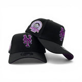 Black New York Mets Curved Brim Purple Bottom Shea Stadium Side Patch New Era 9Forty Snapback
