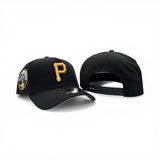 Black Pittsburgh Pirates Curved Brim Gray Bottom 1974 All Star Game Side Patch New Era A-Frame 9Forty Snapback