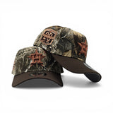 Real Tree Houston Astros Brown Curved Brim Gray Bottom 20th Anniversary Side Patch New Era 9Forty Snapback