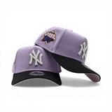 Lavender New York Yankees Black Visor Curved Brim Pink Bottom 1999 World Series Side Patch New Era 9Forty Snapback