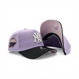 Lavender New York Yankees Black Visor Curved Brim Pink Bottom 1999 World Series Side Patch New Era 9Forty Snapback