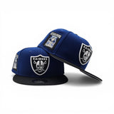 Royal Blue Las Vegas Raiders Black Visor Gray Bottom Super Bowl XI New Era 9Fifty Snapback