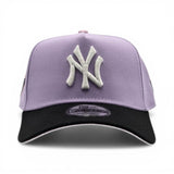Lavender New York Yankees Black Visor Curved Brim Pink Bottom 1999 World Series Side Patch New Era 9Forty Snapback
