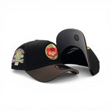 Black Chicago Cubs Brown Curved Brim Gray Bottom 1990 All Star Game New Era Curved Brim A-Frame 9Forty Snapback