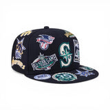Navy Blue Seattle Mariners All Over Logo Gray Bottom 59FIFTY New Era Fitted