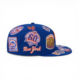 Royal Blue New York Mets All Over Logo Gray Bottom 59FIFTY New Era Fitted