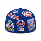 Royal Blue New York Mets All Over Logo Gray Bottom 59FIFTY New Era Fitted