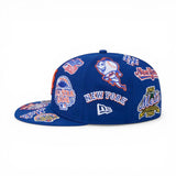 Royal Blue New York Mets All Over Logo Gray Bottom 59FIFTY New Era Fitted