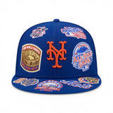 Royal Blue New York Mets All Over Logo Gray Bottom 59FIFTY New Era Fitted