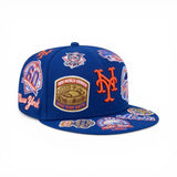 Royal Blue New York Mets All Over Logo Gray Bottom 59FIFTY New Era Fitted