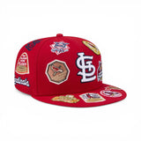 Red St Louis Cardinals All Over Logo Gray Bottom 59FIFTY New Era Fitted
