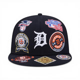 Navy Blue Detroit Tigers All Over Logo Gray Bottom 59FIFTY New Era Fitted