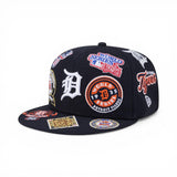 Navy Blue Detroit Tigers All Over Logo Gray Bottom 59FIFTY New Era Fitted