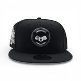 Black Chicago Cubs Gray Bottom 1990 All Star Game Side Patch New Era 59Fifty Fitted