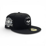 Black Chicago Cubs Gray Bottom 1990 All Star Game Side Patch New Era 59Fifty Fitted